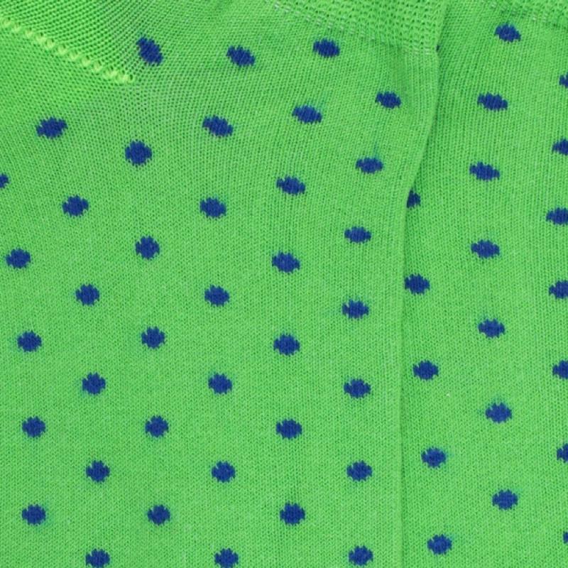 Doré Doré Socquettes Homme Coton à Pois - Vert Et Bleu