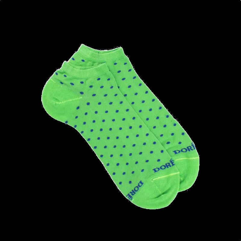 doré doré Socquettes homme coton à pois - Vert et bleu