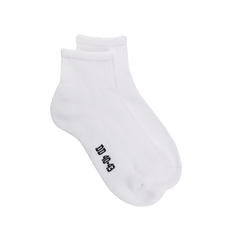 doré doré Socquettes homme en coton à bouclettes - Blanc