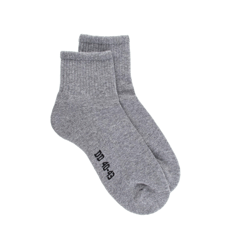 Doré Doré Socquettes Homme En Coton à Bouclettes - Gris