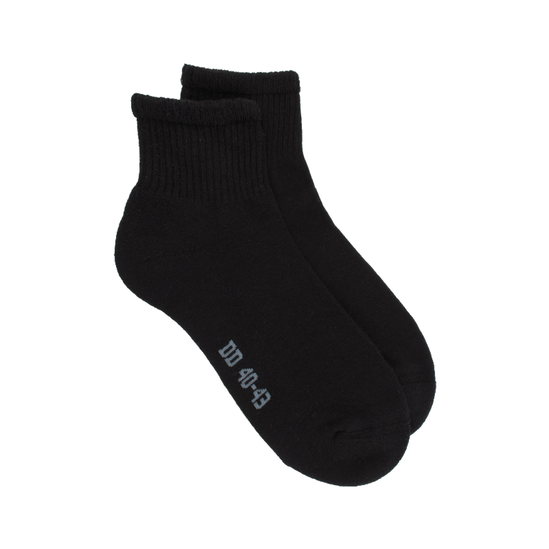 doré doré Socquettes homme en coton à bouclettes - Noir