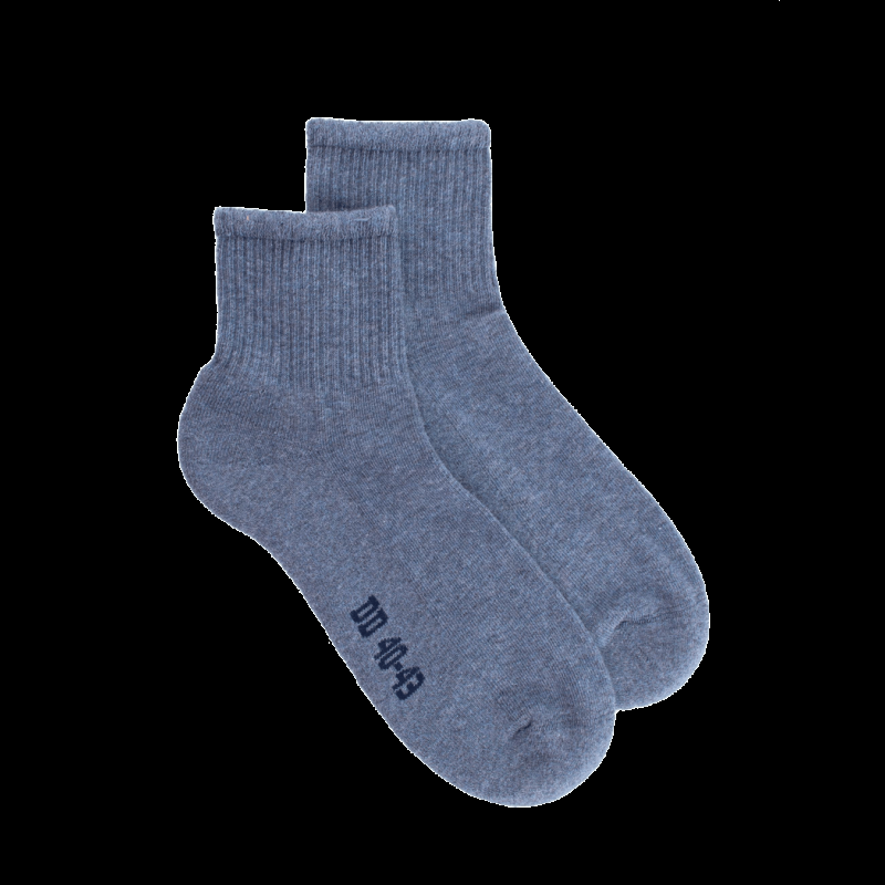 doré doré Socquettes homme en coton avec semelle confort - Bleu Croisette