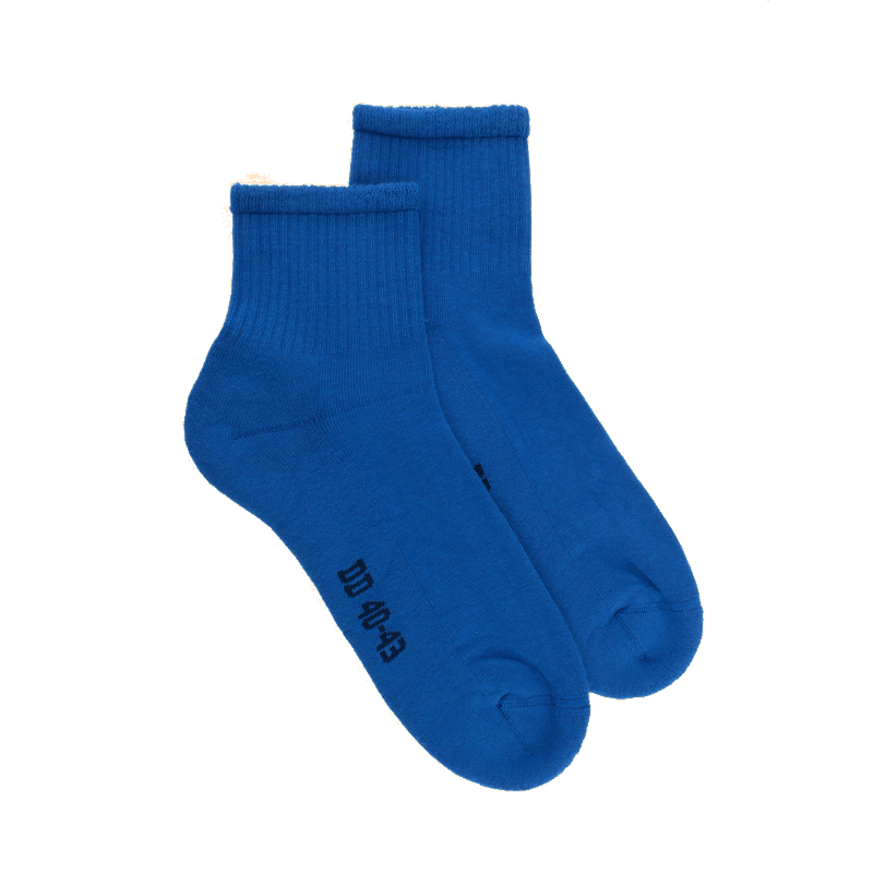 doré doré Socquettes homme en coton avec semelle confort - Bleu Bassin