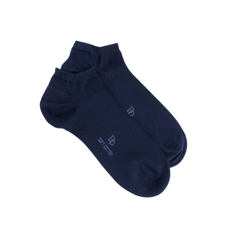 doré doré Socquettes homme en coton doux - Bleu marine
