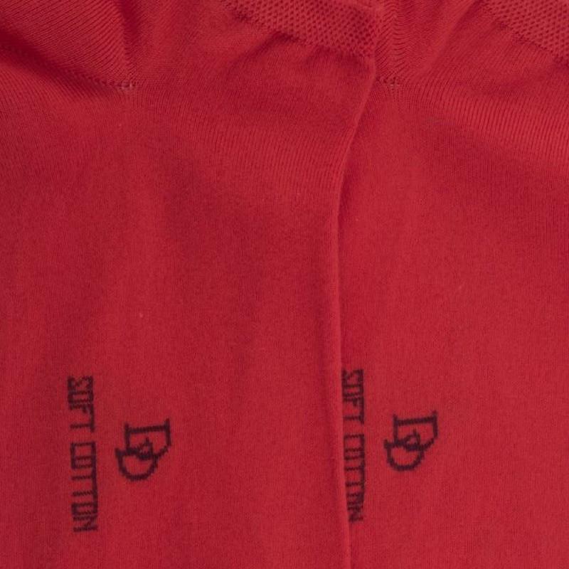 Doré Doré Socquettes Homme En Coton Doux - Rouge Ponceau