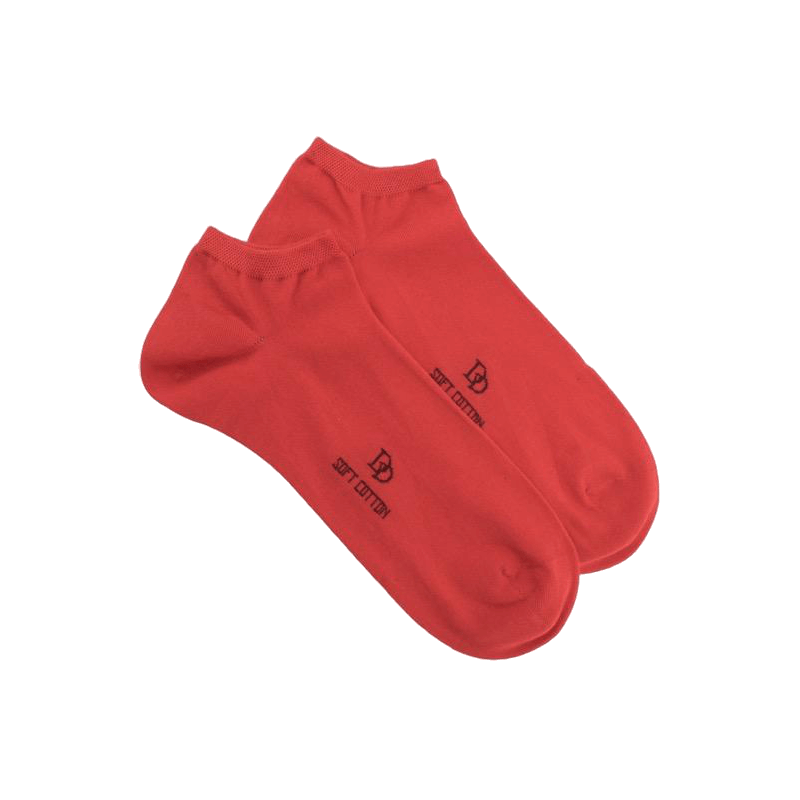 doré doré Socquettes homme en coton doux - Rouge Ponceau