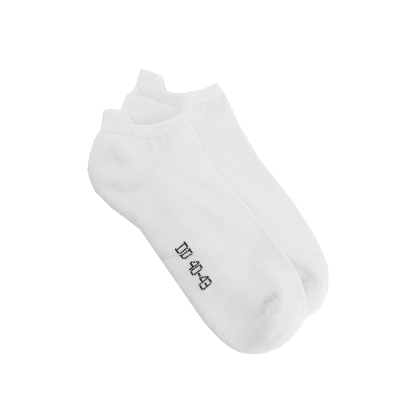 doré doré Socquettes sport homme en coton à bouclettes - Blanc