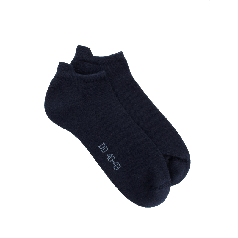 doré doré Socquettes sport homme en coton à bouclettes - Bleu foncé