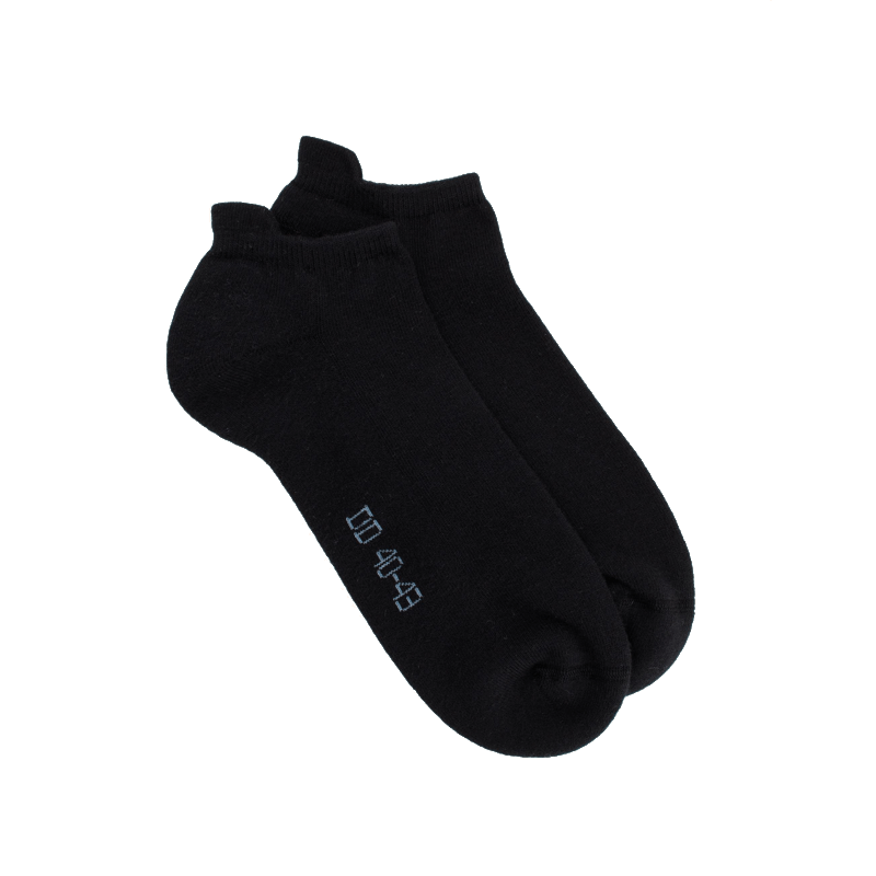 doré doré Socquettes sport homme en coton à bouclettes - Noir