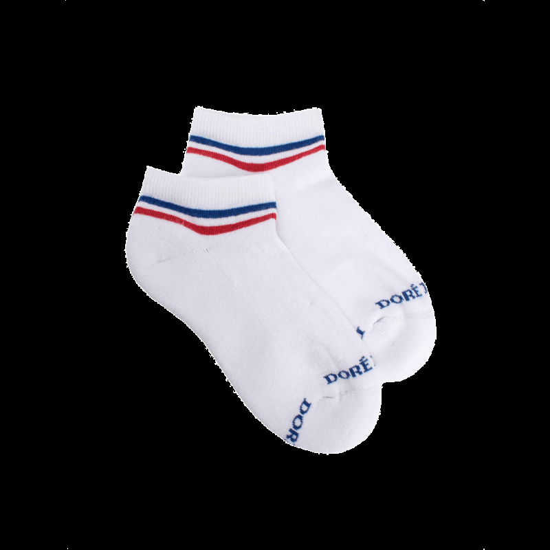 doré doré Socquettes sportifs en coton éponge pour enfants - Blanc
