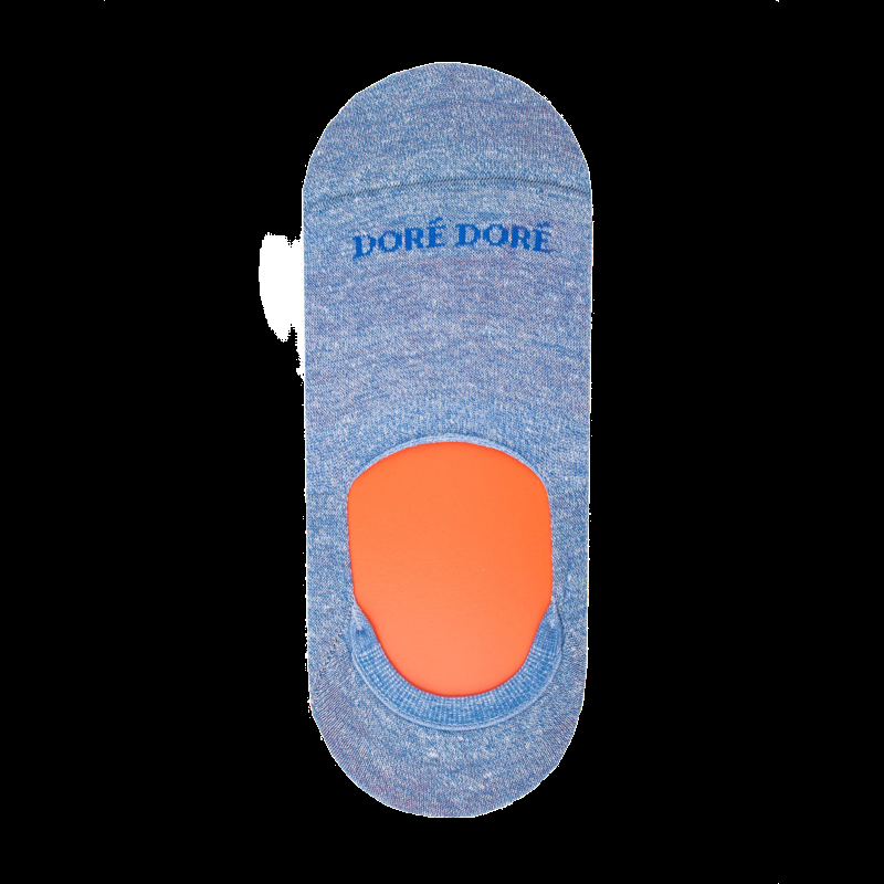 doré doré Solerettes en coton et lin pour hommes - Bleu Bassin