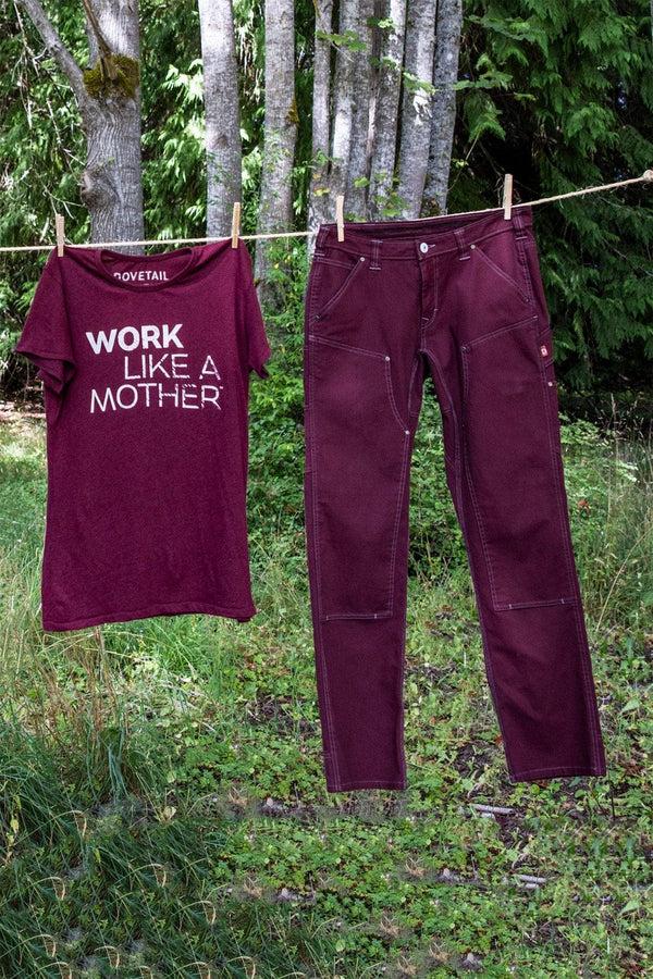 Dovetail Workwear Anna Taskpant In Elderberry Canvas