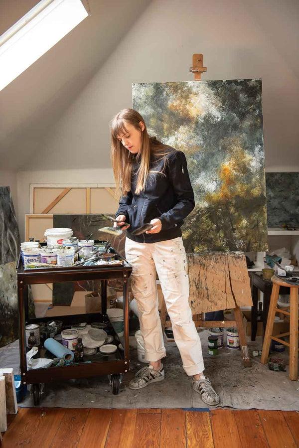 Dovetail Workwear Anna Taskpant In Painter's White Canvas