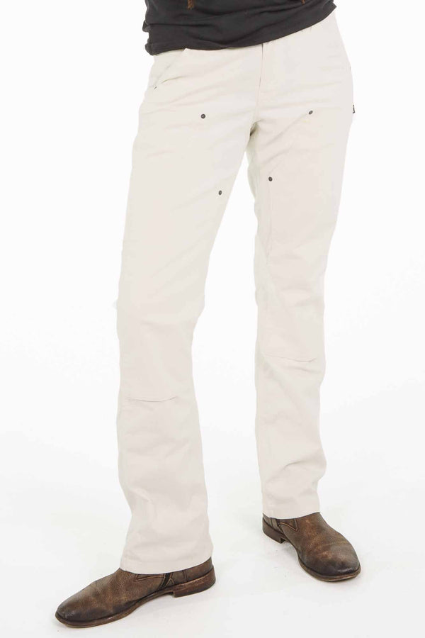 dovetail workwear Anna Taskpant in Painter's White Canvas