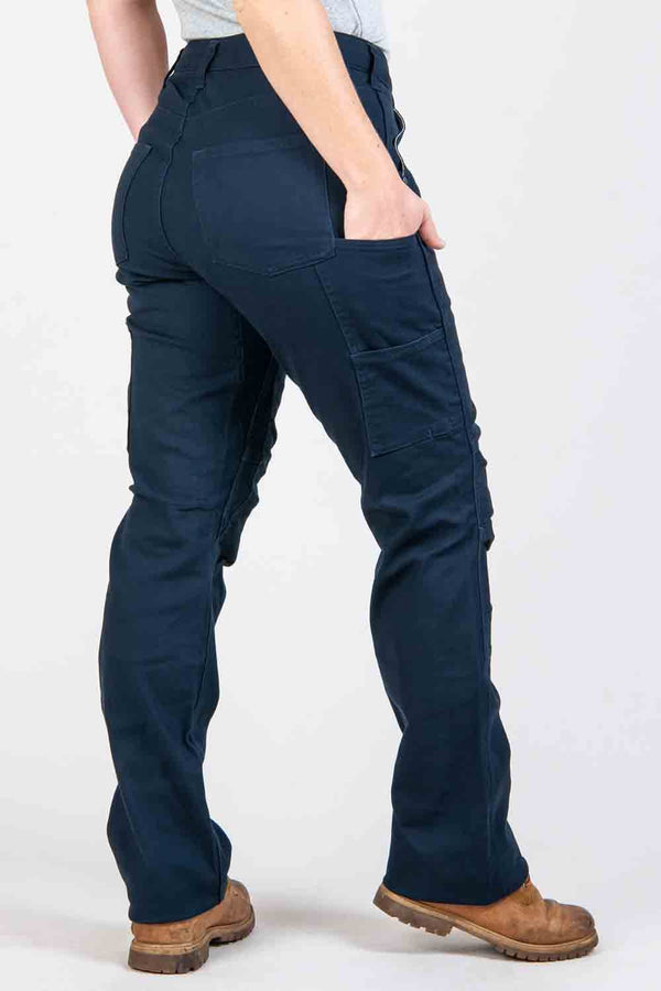 Dovetail Workwear Anna Taskpant In Uniform Navy Canvas