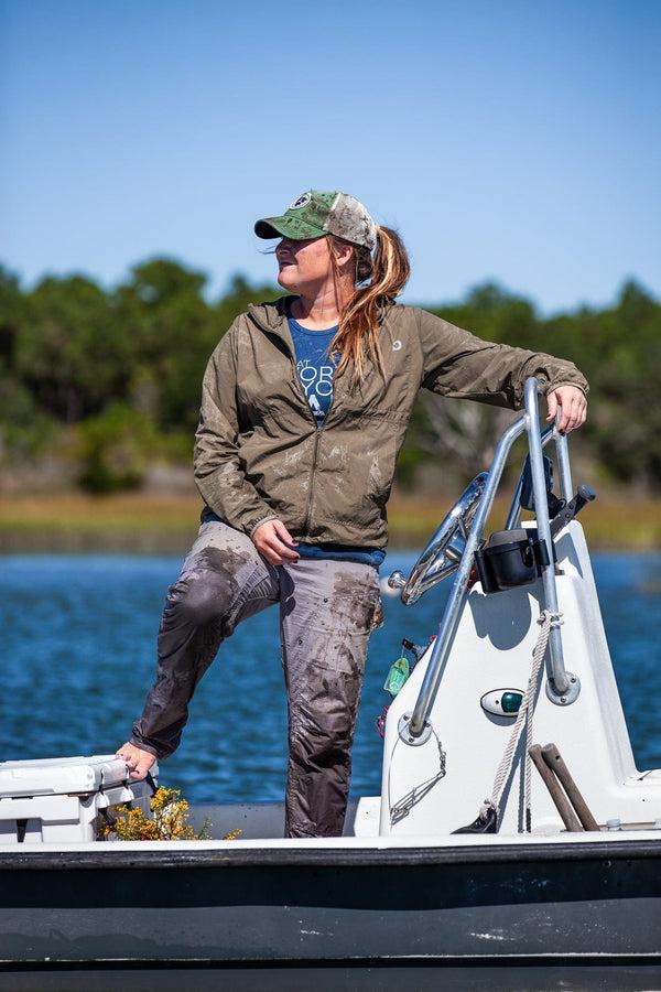 dovetail workwear Anna Ultra Light Trail Pant in Dove Grey Ripstop