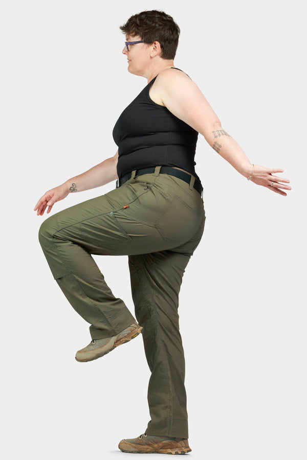 Dovetail Workwear Anna Ultra Light Trail Pant In Kelp Green Ripstop