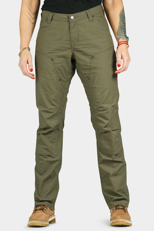 dovetail workwear Anna Ultra Light Trail Pant in Kelp Green Ripstop