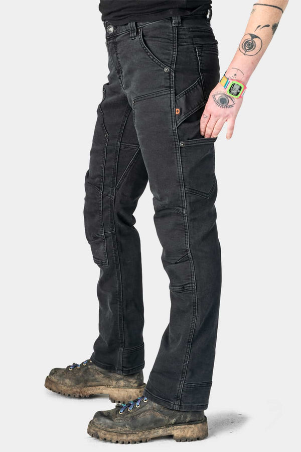 Dovetail Workwear Britt Utility In Black Thermal Denim