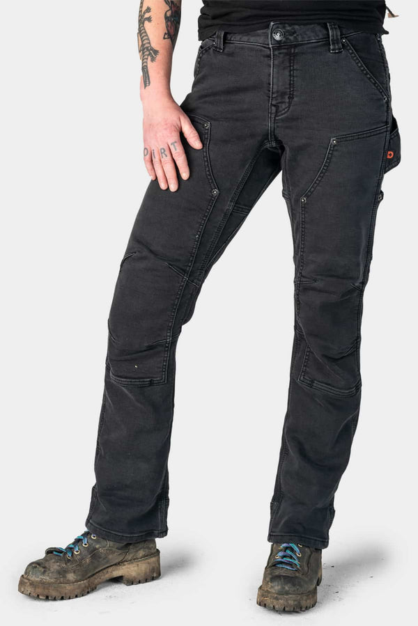dovetail workwear Britt Utility in Black Thermal Denim
