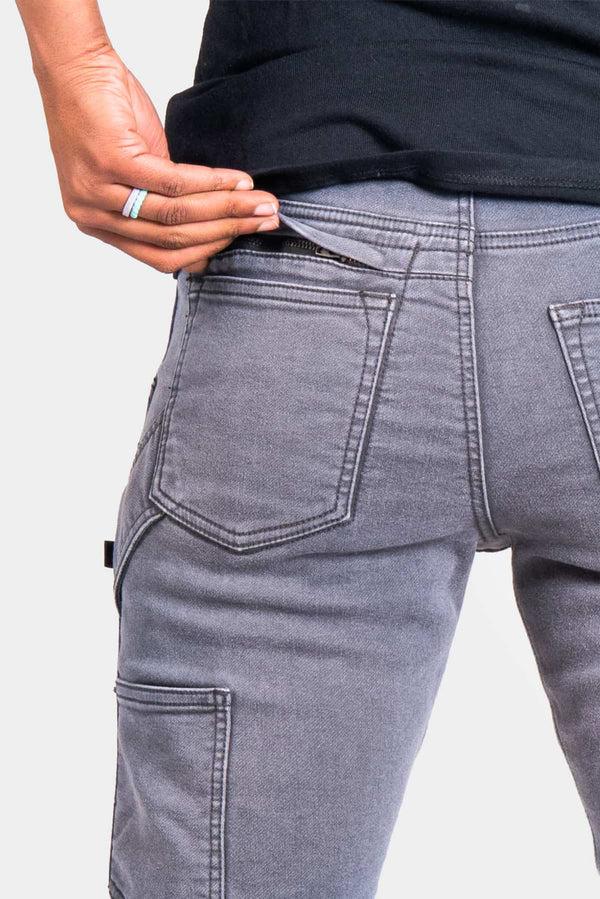 Dovetail Workwear Britt Utility In Grey Thermal Denim