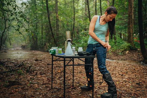 Dovetail Workwear Britt X Power Hemp In Indigo Denim