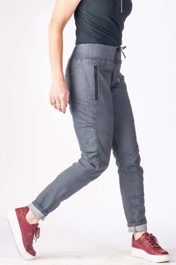 dovetail workwear Christa DIY in Magnet Grey Performance Denim