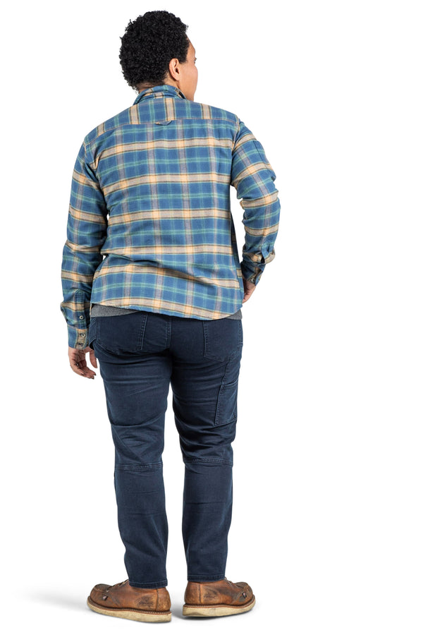 Dovetail Workwear Christa DIY In Sulphur Navy Denim