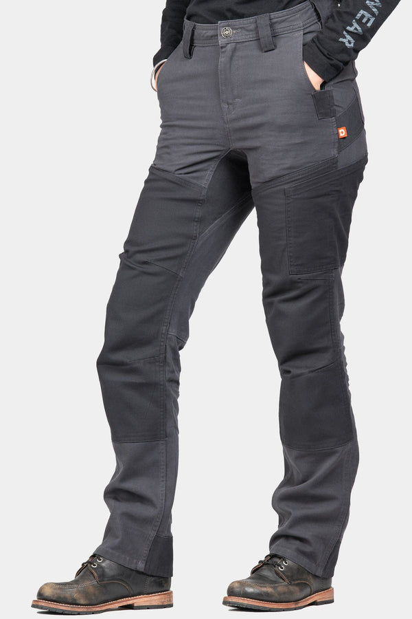 Dovetail Workwear D-Fender Pant In Cement Grey Stretch Canvas