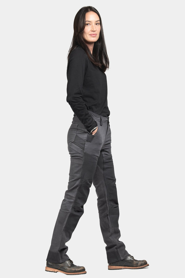 Dovetail Workwear D-Fender Pant In Cement Grey Stretch Canvas