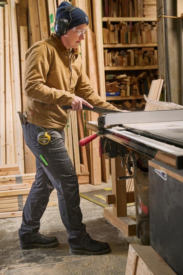 Dovetail Workwear D-Fender Pant In Cement Grey Stretch Canvas