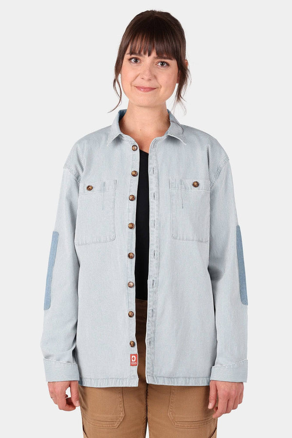 Dovetail Workwear DIY Shirt Jac In Washboard Stripe