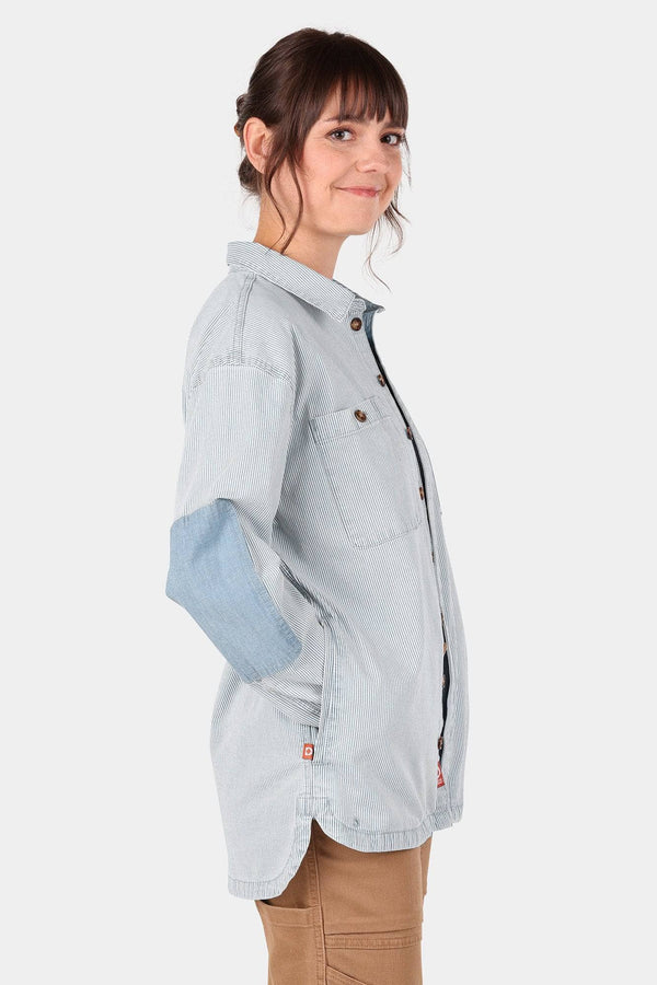 Dovetail Workwear DIY Shirt Jac In Washboard Stripe