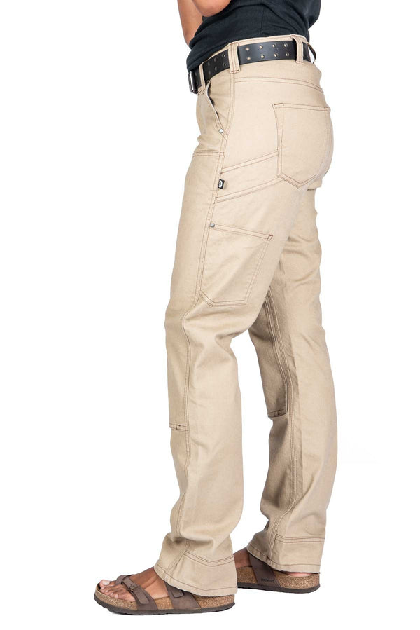 Dovetail Workwear Anna Taskpant In Khaki Canvas