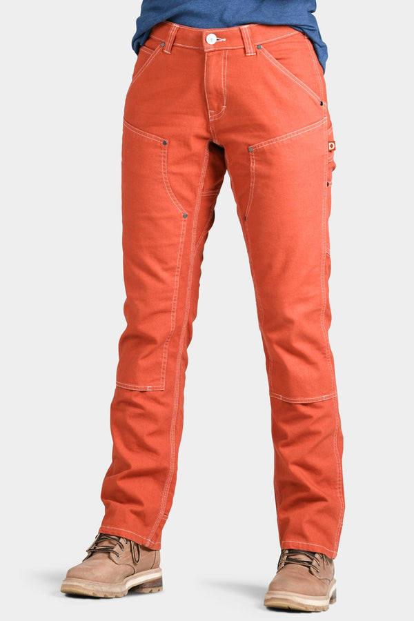 Dovetail Workwear Anna Taskpant In Paprika Canvas
