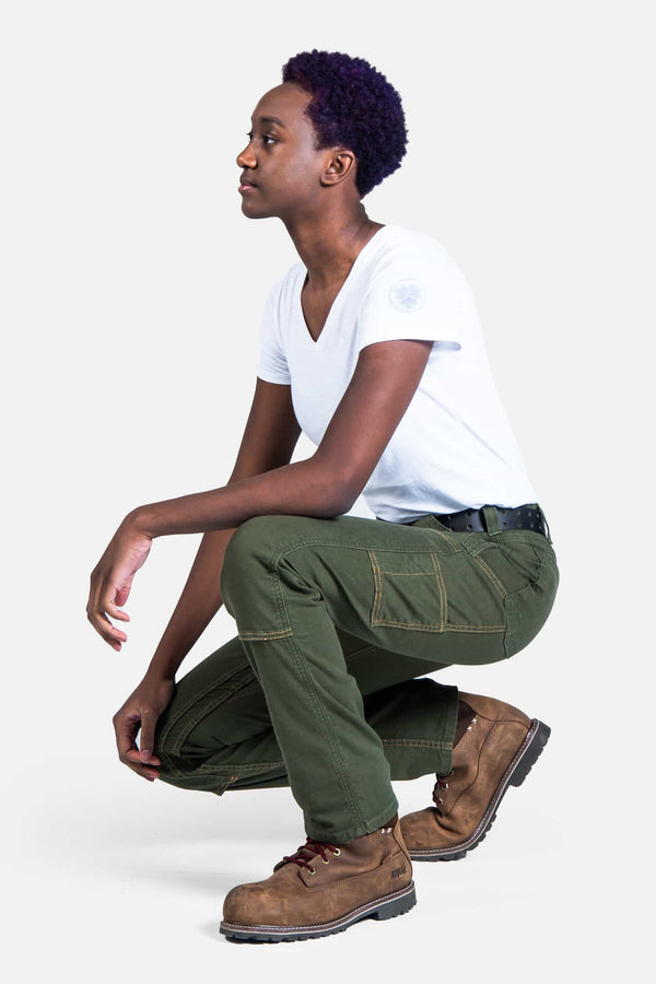 Dovetail Workwear Maven X In Moss Green Canvas