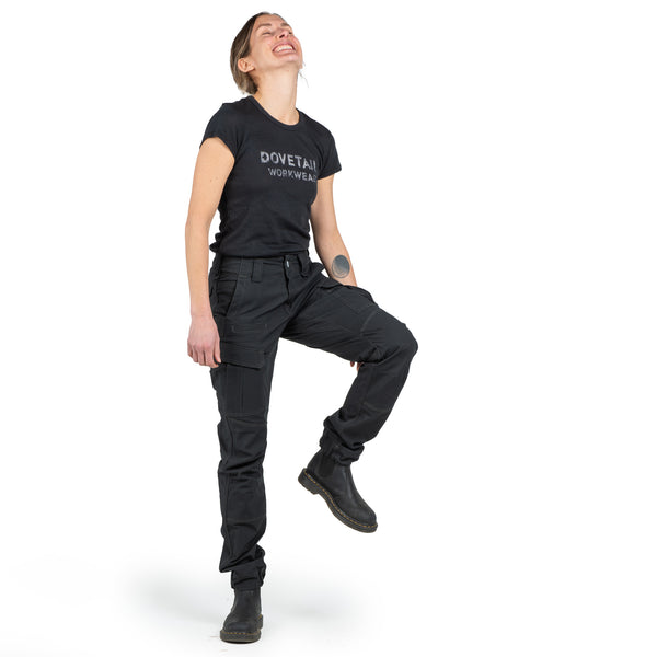 Dovetail Workwear Ready Set Cargo In Black Ripstop