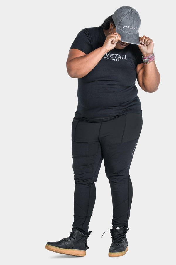 dovetail workwear Field Utility Legging in Black/Black Knit