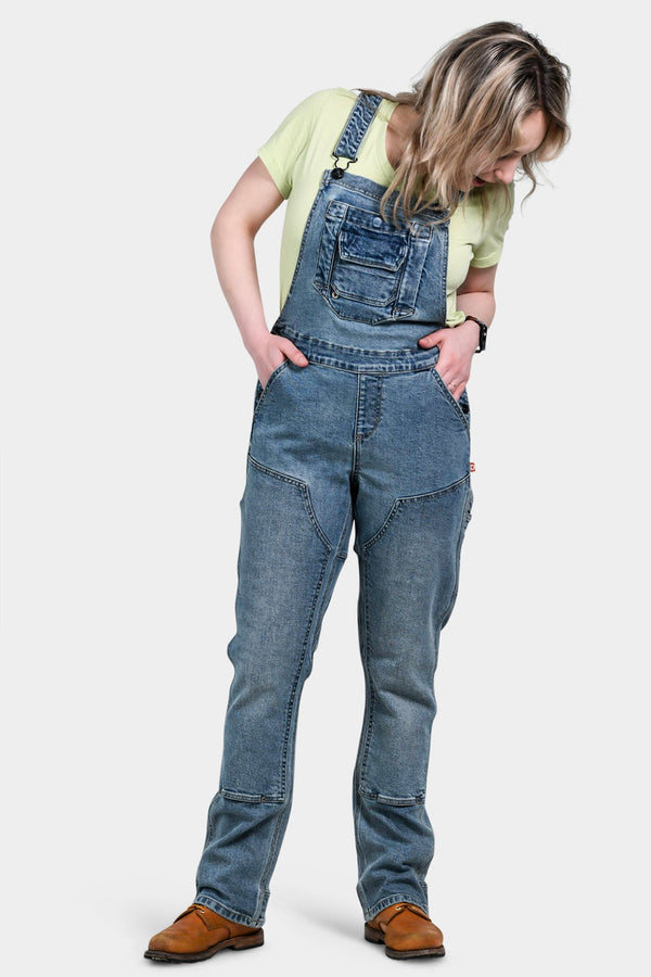 dovetail workwear Freshley Overalls in Vintage Indigo Denim