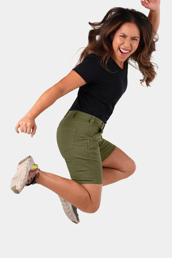 dovetail workwear GO TO™ Stretch Canvas Short in Kelp Green