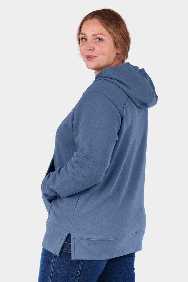 Dovetail Workwear John Deere X Dovetail Workwear Early Bird Hoodie In Steele Blue