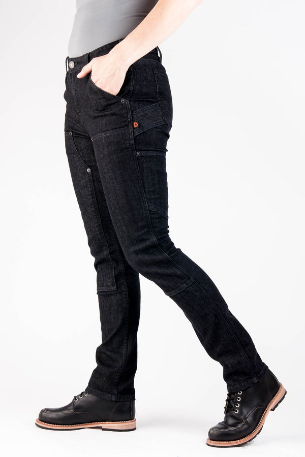 Dovetail Workwear Maven Slim In Heathered Black Denim