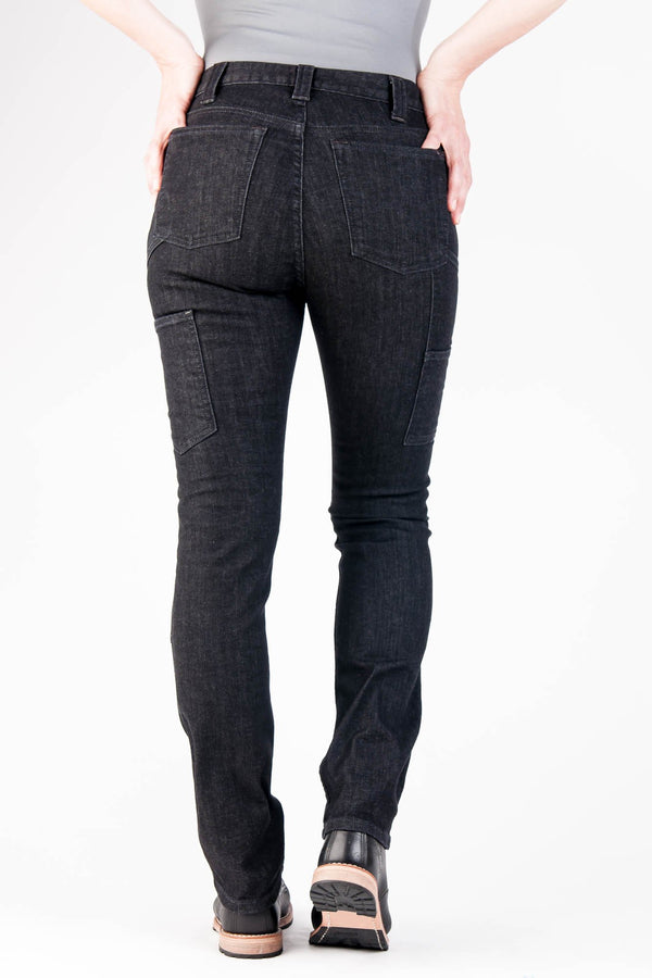 Dovetail Workwear Maven Slim In Heathered Black Denim