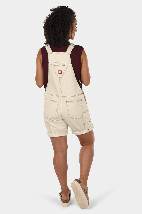 Dovetail Workwear Utility Denim Shortall In Ecru Denim