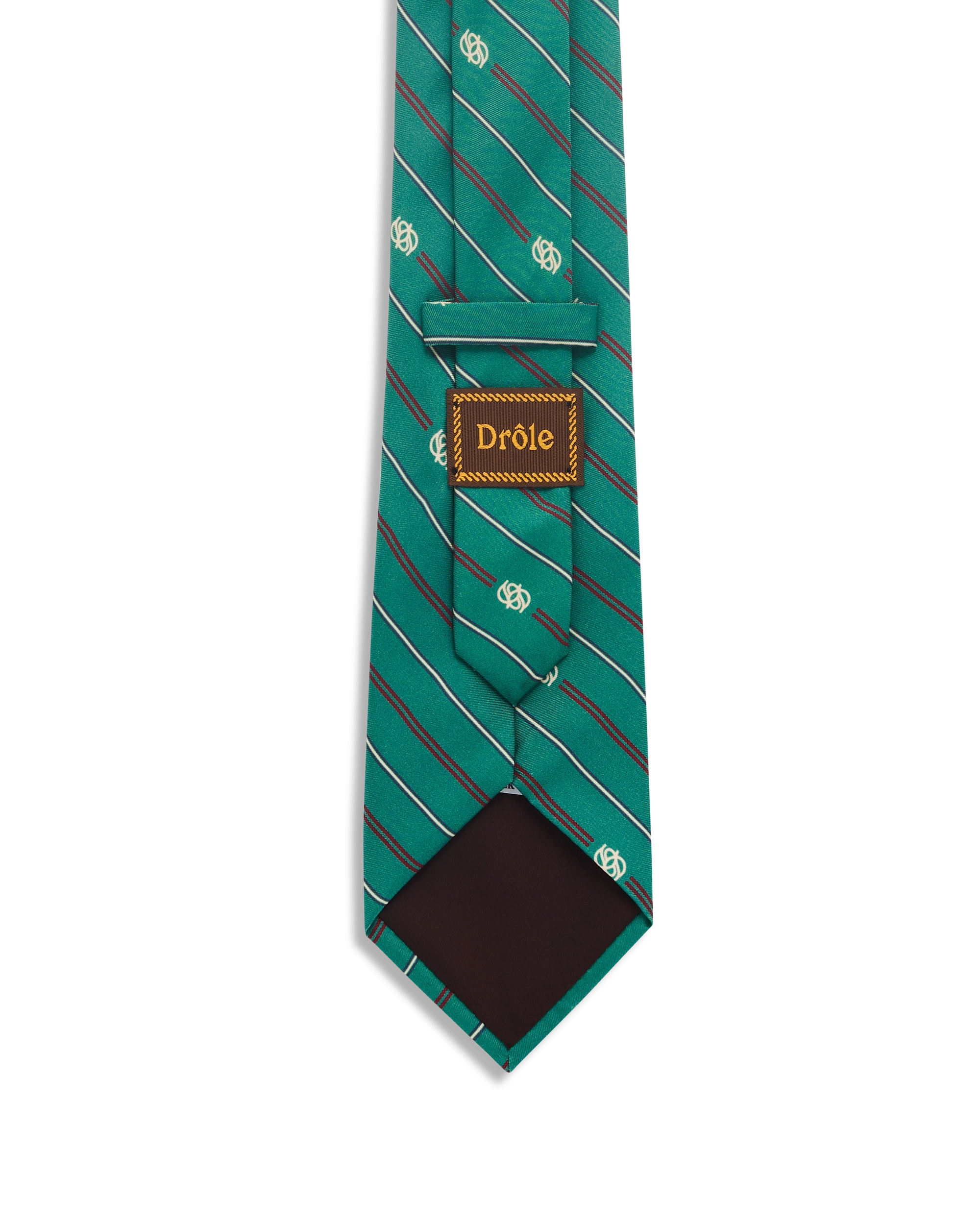 Drôle De Monsieur La Cravate Rayée Monogramme