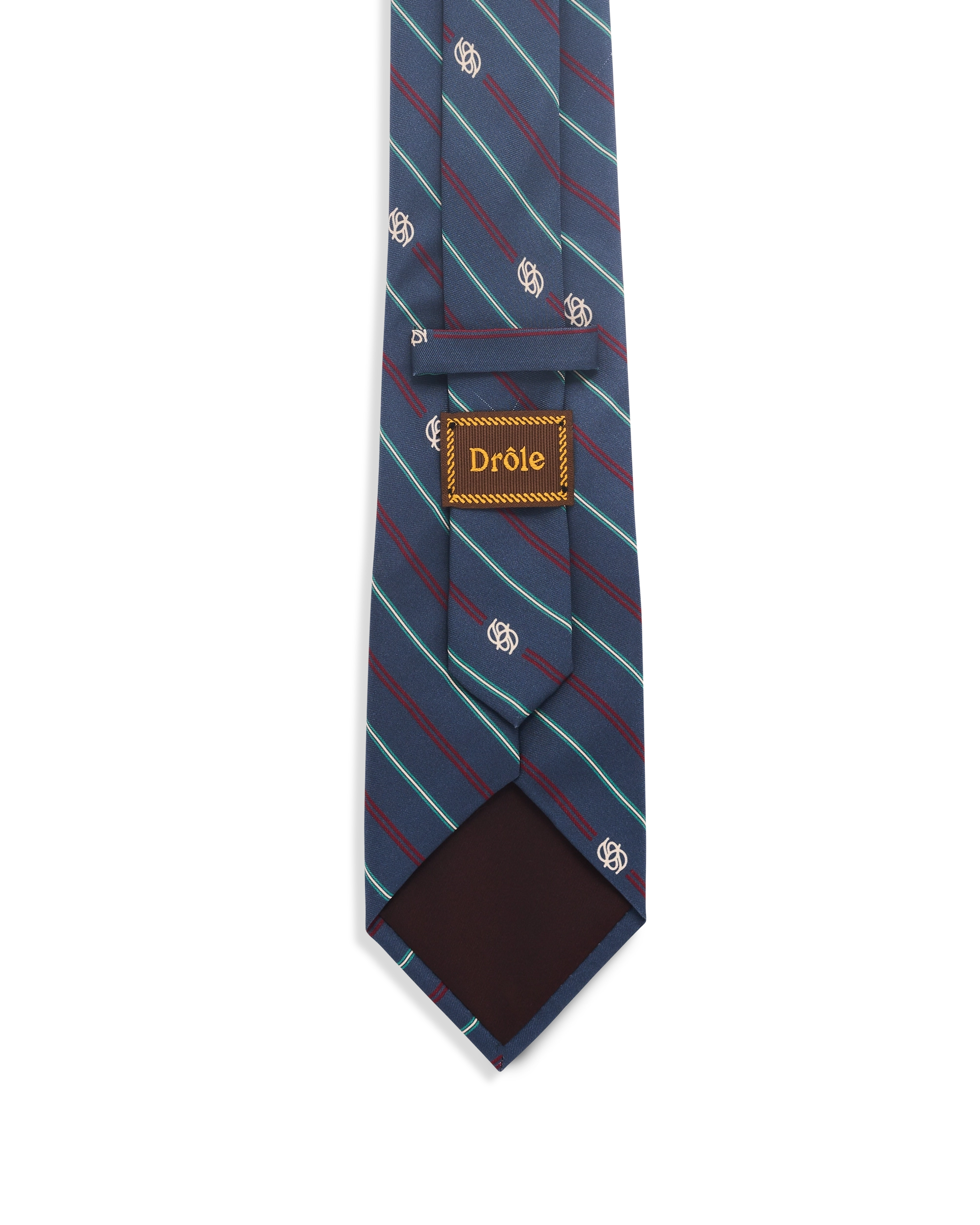 Drôle De Monsieur La Cravate Rayée Monogramme
