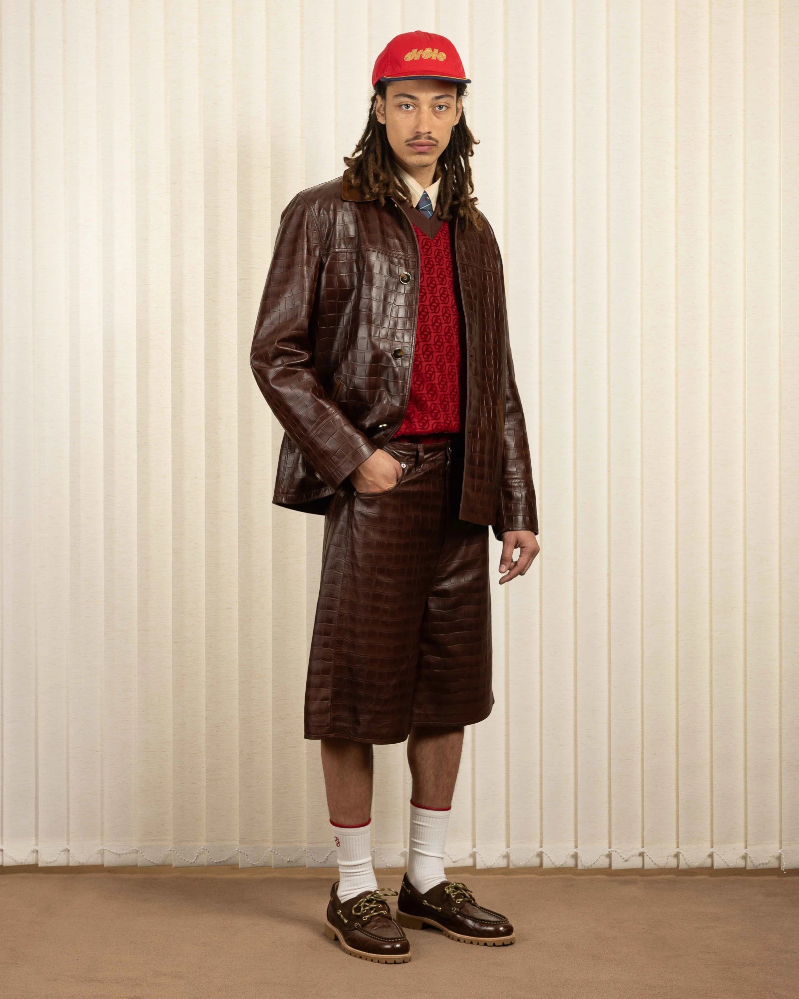 Drôle De Monsieur La Veste Cuir Croco
