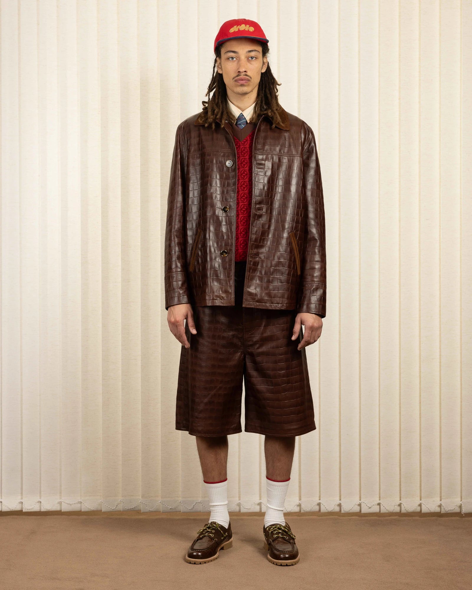 Drôle De Monsieur La Veste Cuir Croco
