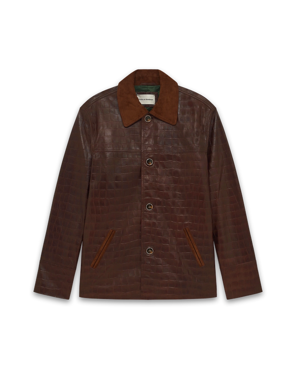 drôle de monsieur La Veste Cuir Croco