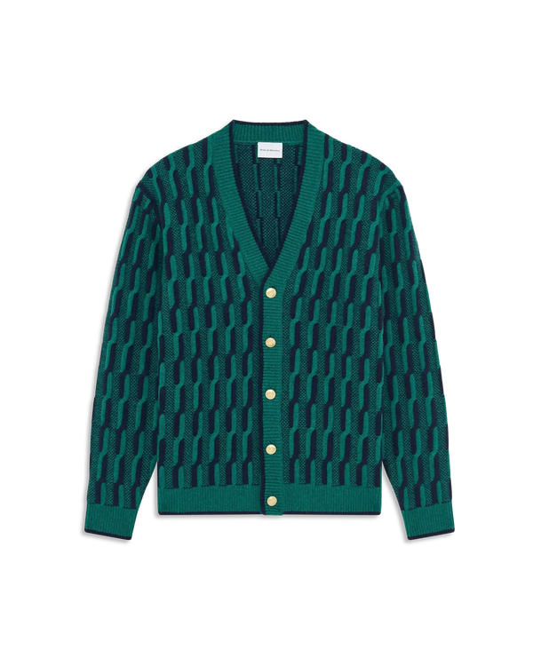 drôle de monsieur Le Cardigan Torsades Bicolore